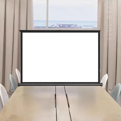 Projectiescherm - Mobiel Scherm - Films Kijken - Draagbaar Bureau Model - 30 Inch 4:3 - Zwart