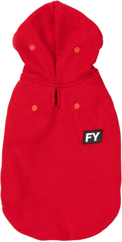 Fuzzyard Honden Hoodie Flash - Hondenkleding - Rood Size 1