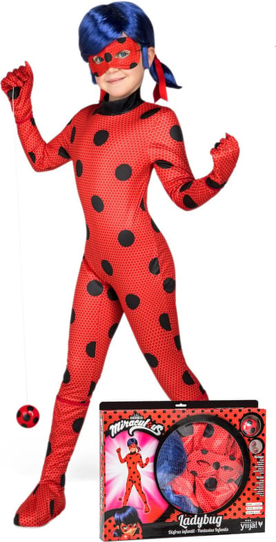 VIVING COSTUMES / JUINSA - Ladybug Miraculous kostuum voor kinderen - 140 - 146 (9 - 11 jaar)