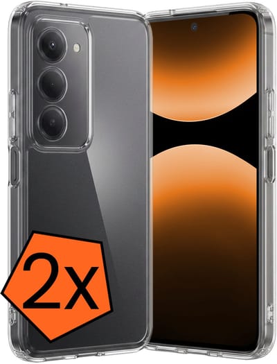 Hoes - 2 Stuks - Geschikt voor Xiaomi 15 - Sterk & Shockproof - Case Siliconen - Back Cover - Telefoon Hoes - Transparant