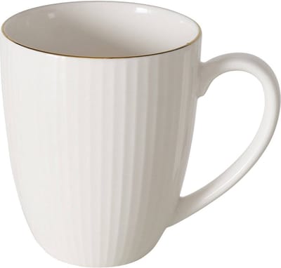 Porseleinen mok Kelly, wit, 400 ml