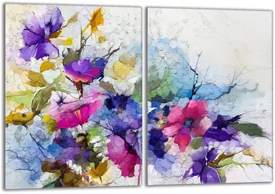 TMK ArtDeko - Serie Kwiaty - Glazen Beschermplaat voor Kookplaat - 40x52 cm - Schokbestendig