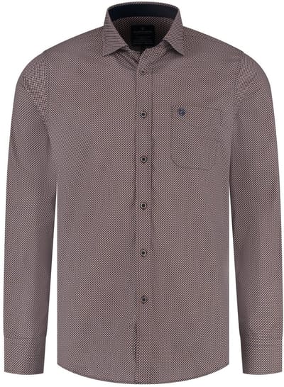 Fellows United Shirt lange mouw stretch Rust (52.6560 - 152)