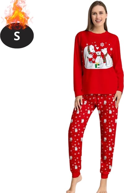 Bovista Kerst Pyjama - Dames - Kerstpyjama - Vrouwen - Slaapkleding Volwassenen - Set - Broek - Shirt - Christmas - Maat S