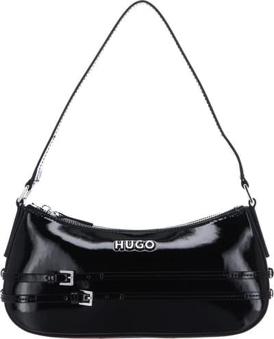 HUGO Avondtas Schoudertas Chris SM Hobo Bag Black Zwart