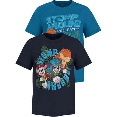 LUPILU Set van 2 kinder T-shirts Paw Patrol (Donkerblauw/blauw, 98/104)