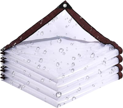 Waterdicht Afdekzeil - Transparante Folie - Buiten Beschermen - Versterkte Randen - 2.1 x 6.1 m - Transparant