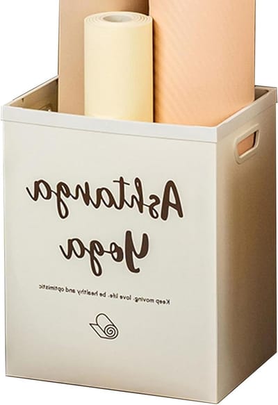 Yoga Mat Opberger - Gym Organizer - Sportspullen Opbergen - Opvouwbaar Ontwerp - 38.5x26.2x46.7cm - Off-white