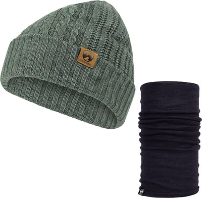MowMow MERINO Muts + Merino Nekwarmer - Beanie - Heren - Dames - 2-Pack