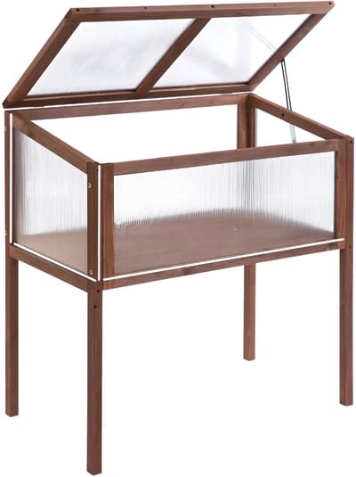 Houten Verhoogde Kweekbak – Kruidenbak voor Tuin & Balkon – Bruin