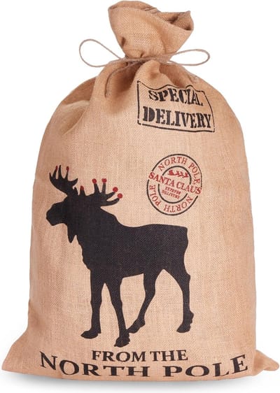Kerstcadeauzak Jute - Grote Geschenkzak - Cadeau Presenteren - Duurzaam Jute Materiaal - 50 x 80 cm - Natuurlijk