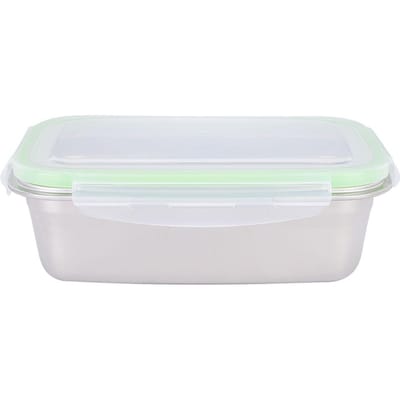 850ml Draagbare Outdoor Picknick Roestvrijstalen Lunchbox Afsluitbare Voedseldoos Container white