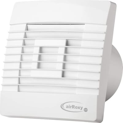 Badkamerventilator met jaloezieën en bewegingsmelder - Ø 100 mm, Timer en naloopfunctie voor optimale ventilatie