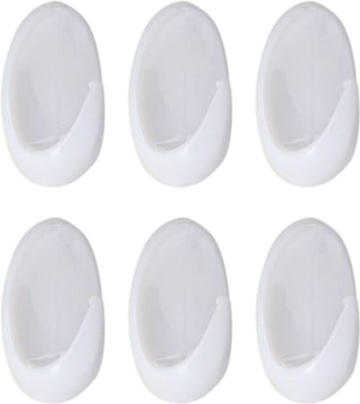 Tendance Plakhaakjes - 2 x 2 x 2.5 cm - Zelfklevende ophang haakjes - 6x stuks - kunststof - wit - keuken/badkamer haken