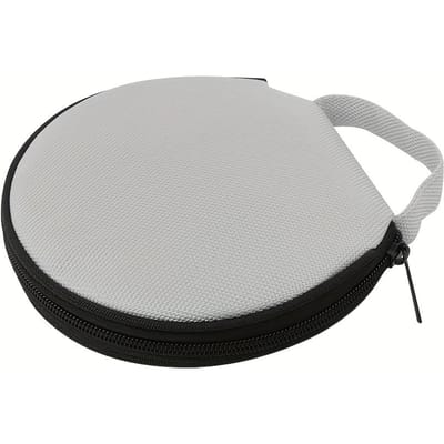 Boîte de rangement pour CD de voiture Grande capacité Sac à CD en Oxford, Sac à CD rond peut contenir 20 CD, Étui à CD pour la maison et la voiture gris