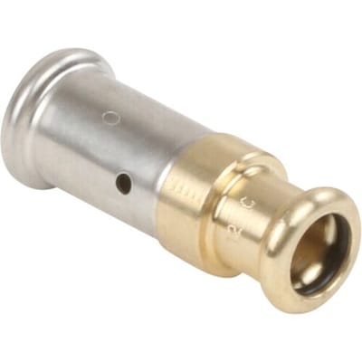 Henco pers overgangsstuk messing 12x16mm