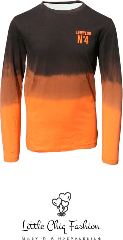 LewyLou NO4 Hoodie zwart met oranje