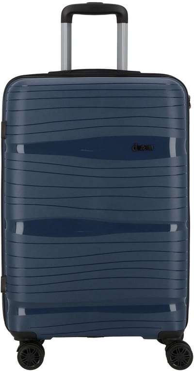 d & n Travel Line 4300 4 wielen Trolley M 68 cm - Harde bagage - TSA slot - dunkelblau