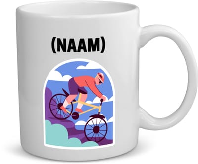 Akyol - mountainbike met eigen naam koffiemok - theemok - Sport - mountainbiker - sport - 350 ML inhoud