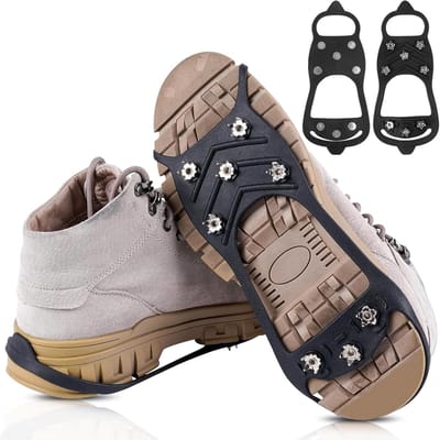 Schoenklauwen spikes voor schoenen winter antislip schoenspikes, schoenmaat 34-39, stijgijzers voor bergschoenen, maat voor wandelschoenen, spikes, glad ijs voor dames en heren, schoenafdekking