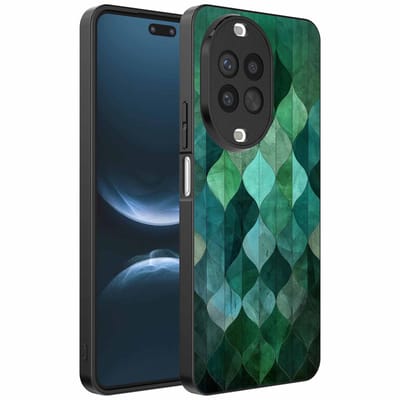 Geschikt voor Huawei Nova 14 Pro Telefoonhoesje met Groene Bladeren Opdruk - TPU Backcover Case Green Leafs Design - Groen - Smartphonica geschikt voor Huawei Nova 14 Pro