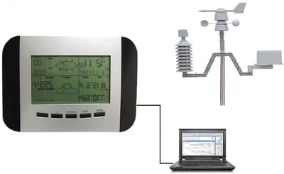 Weerstation - Weersvoorspeller - Buitenweer Meten - Draadloze Data Overdracht - 3 kg - One Color