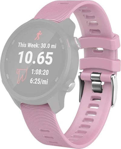 Siliconen bandje - geschikt voor Garmin Venu (2 Plus) / Venu SQ (2) / Vivomove (Style - Sport) / Vivoactive 3 / 5 / 6 / Forerunner 55 / 165 / 245 / 645 / 570 - 42mm - roze
