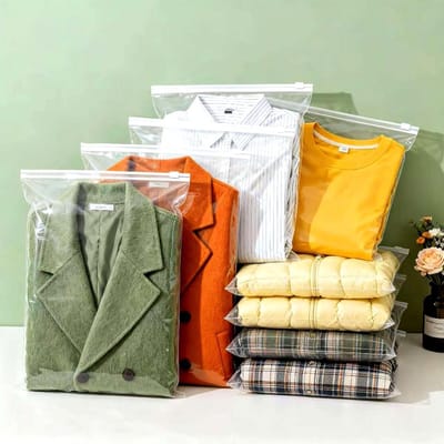 Hersluitbare Opbergzakken - Plastic Zakken Rits - Kleding Opbergen - Waterdicht Stofdicht - 35 x 45 cm - Transparant