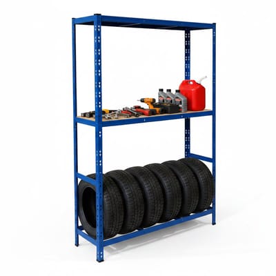 Bandenrek voor 6 banden - 180 x 120 x 40 cm - 450 kg - blauw