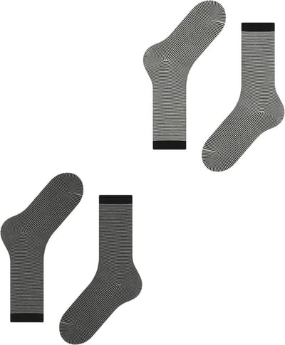 Esprit Allover Stripe 2-Pack gedessineerd katoen multipack sokken heren veelkleurig - maat 43-46