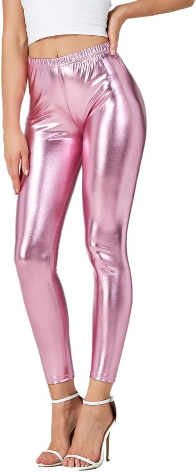 Dames Sportleggings in Shiny Metallic, Trendy Fitness Tights voor Actieve Lifestyle, Ideaal voor Yoga en Hardlopen