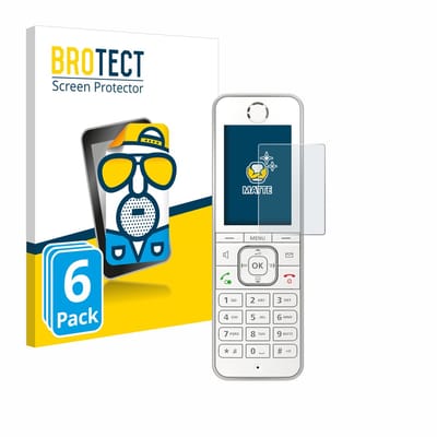BROTECT - Screenprotector voor AVM Fritz!Fon C6 - Folie Beschermfolie matte 6 Stuks