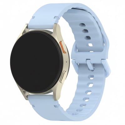 Siliconen bandje - geschikt voor Garmin Venu (2 Plus) / Venu SQ (2) / Vivomove (Style - Sport) / Vivoactive 3 / 5 / 6 / Forerunner 55 / 165 / 245 / 645 / 570 - 42mm - lichtblauw