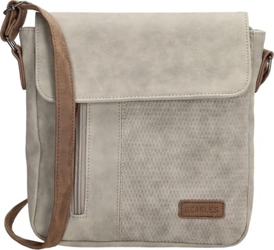 Beagles Brunete Schoudertas Dames - Crossbodytas met verstelbare schouderband - Tas van Imitatieleder - Lichtgrijs