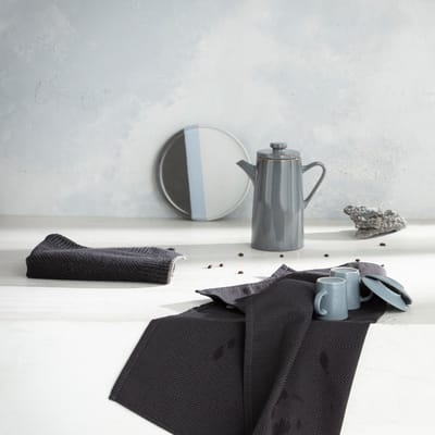 DDDDD - Cisis Keukendoek - Set van 6 - Katoen - Gestreept - 50x65 cm - Grijs