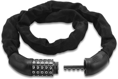 Dailygoody - Fietsslot - Hoogwaardige Beveiliging - 100 cm - Combinatieslot - Kinderen - Zwart - Geschikt voor fiets, scooter, motor