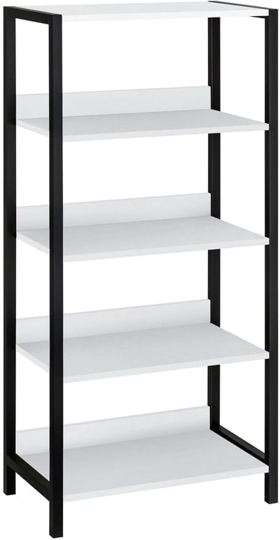 Chris-Boekenkast - Wit/Zwart Metaal