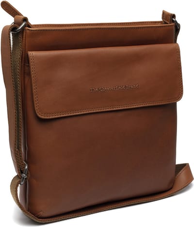 Chesterfield Essen Waxed Pull Up Schoudertas - Cognac