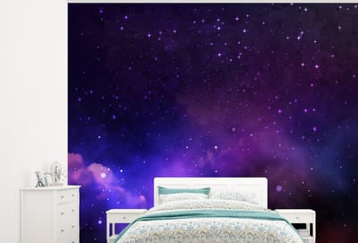 Behang - Fotobehang Sterrenhemel - Zon - Heelal - Breedte 300 cm x hoogte 240 cm