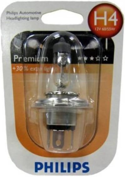 Philips H4 autolamp - P43T fitting - 60/55W - 12V - heldere verlichting