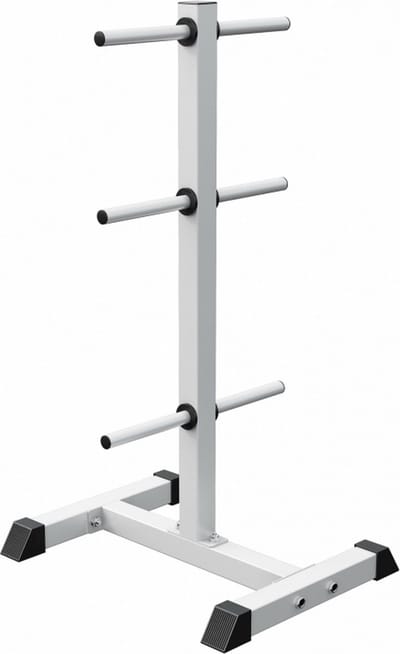 Gorilla Sports Schijvenstandaard - 30/31 mm - Gewichten rek - Halterrek - Opbergrek - Wit