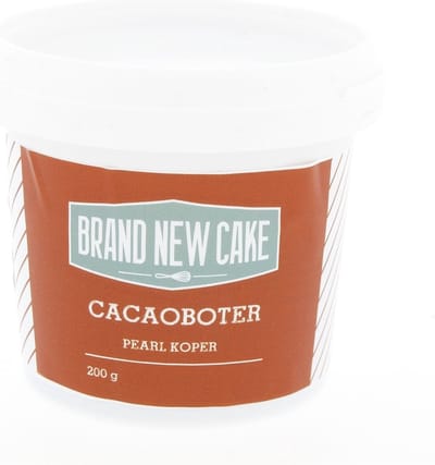 BrandNewCake® Cacaoboter Gekleurd Peatl Koper 200gr - Chocolade Kleurstof - Eetbare Voedingskleurstof