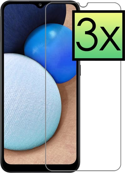 Screenprotector - 3 Stuks - Geschikt voor Samsung Galaxy A03s - Extra Sterk - Beschermglas - Gehard Glas - Tempered Glass - Screen Protector - Bescherm Cover