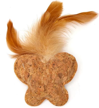 Nobleza Kattenspeelgoed met Kattenkruid - Catnip Kattenspeeltje - Vlinder van Kurk