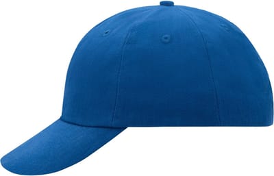 Kobalt blauwe baseballcap - 6 panels pet - 100% katoen met klip sluiting - volwassenen