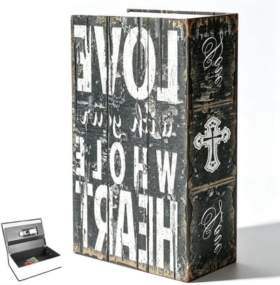 Veilige Boekenkast met Combinatielock - Mini Dictionary Geldkluis voor Thuis en Kantoor, 7.2x4.6x2.2 inch, Perfect voor Waardevolle Spullen en Documenten