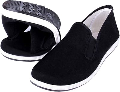 Thijox - Kung Fu Tai Chi Schoenen Unisex Rubberen Zool Antislip Canvas Qigong Trainers Zwart - Ademend & Comfortabel voor Martial Arts, Dans en Traini