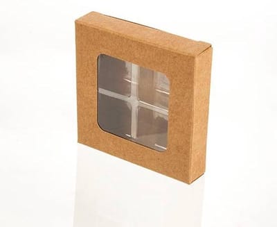 Kraft Doos voor Handgemaakt Snoep Sets voor 4 stuks 7x2.1x6.8cm (25 Stuks)