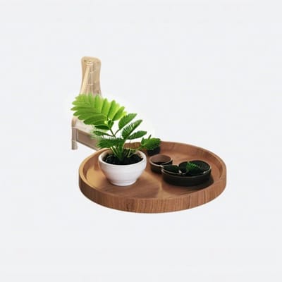 Ronde Klaptafel - Wandtafel Bureau - Ruimte Besparen - 180 Graden Rotatie - 30 cm Diameter - Bruin