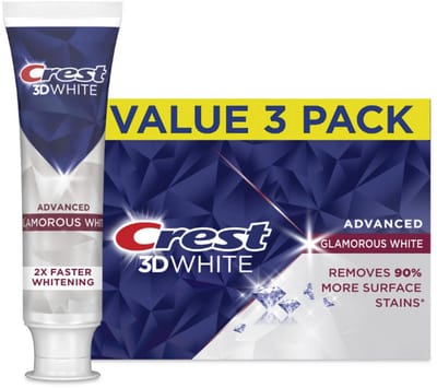 Crest 3D White Advanced Glamorous White Tandpasta – Intensieve Tanden Whitening – Verwijdert Oppervlaktevlekken – 3 Pack